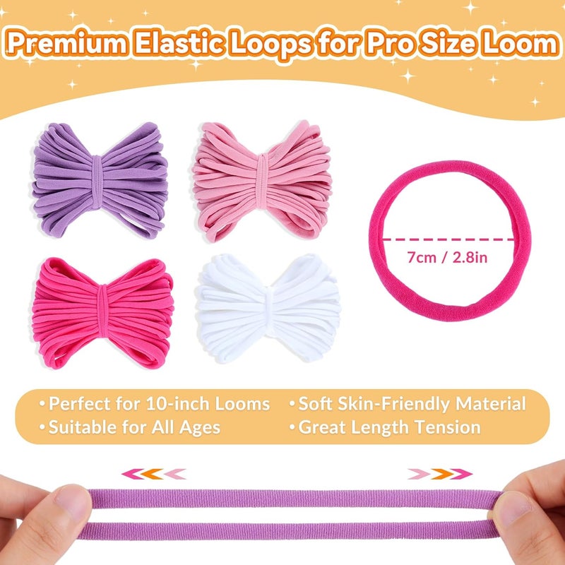 PREBOX 10’’ Potholder Weaving Loom Kit Refill Loops, DIY Crafts Supplies for Kids & Beginners, 112 Colorful Loops to Make 2 Large Pot Holders - Image 3